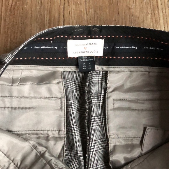 Anthropologie  the essential flare plaid pants. - Picture 9 of 9